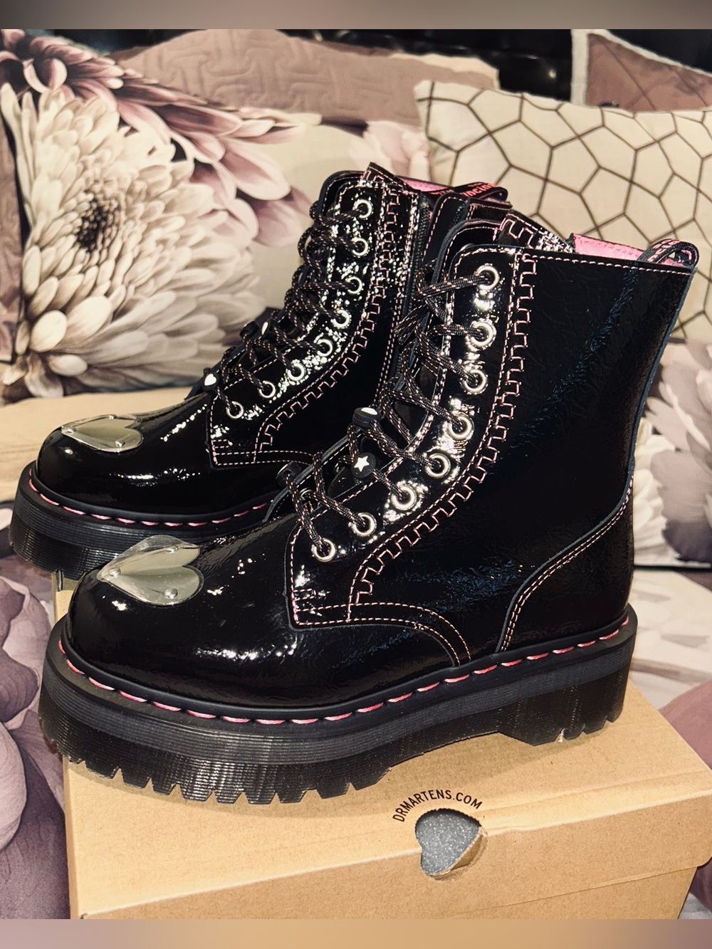 DR. MARTENS JADON BLACK LEATHER BOOTS, LADIES SZ 8, NEW $220. - Picture 12 of 16